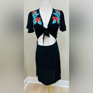 Black Floral Women's dress by Maris size xs